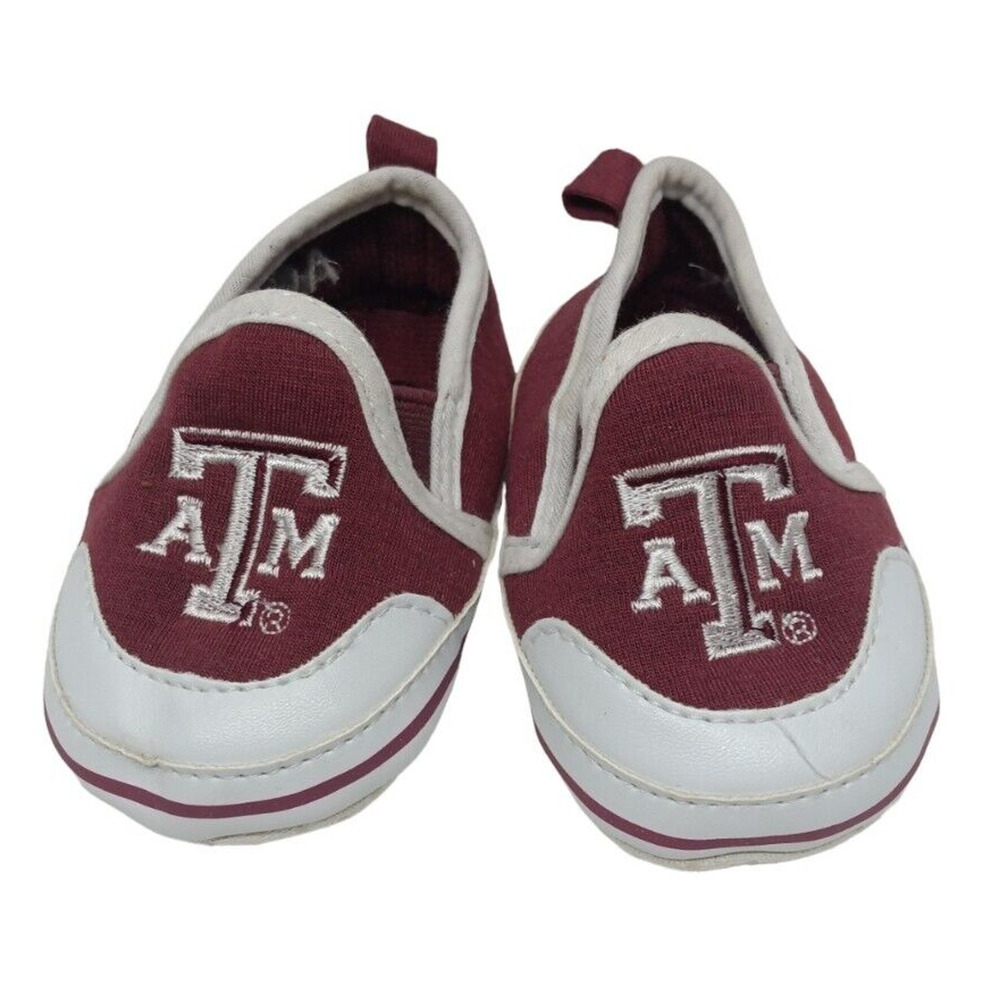 Unisex Texas‎ A&M AGGIES Infants Baby Booties / Shoes in Size 3 / Slip On